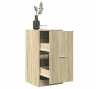 Tonture Armoire d'apothicaire en Bois d'ingénierie chêne Sonoma 40x41x77,5cm Meuble Multifonction pour Rangement Chambre Bureau Salon Cuisine avec tiroirs et Porte Serrure
