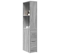 Tonture Armoire de salle de bain étroite avec roulettes - Gris Sonoma - Tiroir de rangement multi-usages - Pour salon, couloir, cave, atelier