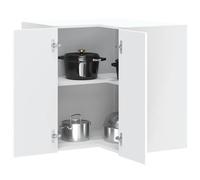 Tonture Armoire Murale d'angle de Cuisine Kalmar Blanc Bois ingénierie pour Rangement et Stockage dans Salle à Manger Salon ou entrée avec Porte Pratique et Grande capacité