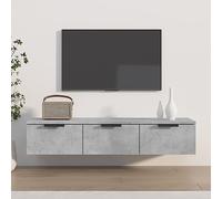 Tonture Armoire murale, gris béton, 102 x 30 x 20 cm, en bois polyvalent, avec espace de rangement, pour salon, chambre à coucher, couloir, bureau, cuisine, salle à manger, salle de bain