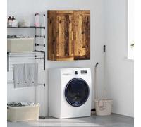 Tonture Armoire murale moderne, aspect bois vieilli, 69,5 x 34 x 90 cm, avec 2 portes, montage mural pour salon, bureau, entrée, solution de rangement polyvalente