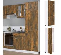 Tonture Armoire réfrigérée Lyon Chêne fumé 60x57x207 cm Bois d'ingénierie Meuble de Rangement Moderne pour Cuisine Salle à Manger Salon ou buanderie Design élégant