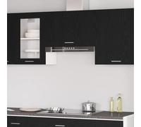 Tonture Armoire Suspendue Murale Lyon Chêne Noir 60 x 31 x 40 cm Meuble de Rangement Cuisine Moderne Robuste avec Espace de Stockage Pratique pour intérieur Contemporain