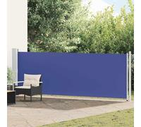 Tonture Auvent latéral rétractable de Patio 140x600 cm Bleu avec Tissu Polyester résistant UV et Eau, Acier Robuste, idéal terrasse Jardin Balcon, Protection Soleil Pluie
