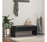 Tonture Banc de couloir avec coussin aspect chêne noir, 103 x 38 x 40 cm, banc moderne pour entrée et chambre à coucher, commode en bois robuste, idéal comme banc de lit