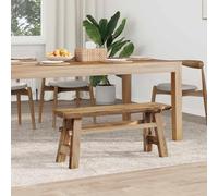 Tonture Banc en teck massif naturel - 100 x 29 x 43,5 cm - Banc stable pour balcon, jardin, terrasse - Avec grain naturel - Polyvalent comme étagère et rangement