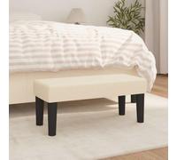 Tonture Banc en tissu crème 70 x 30 x 30 cm rembourré avec espace de rangement, banc polyvalent pour couloir, chambre à coucher, salon, couloir, rangement peu encombrant et assise confortable