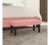 Tonture Banc en velours rose 70 x 30 x 30 cm rembourré avec espace de rangement, siège polyvalent pour couloir, salon, chambre à coucher, banc peu encombrant avec tiroir et compartiment de rangement