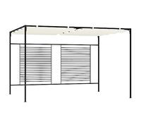 Tonture Belvédère avec auvent rétractable 3x4x2,3 m crème 180 g/m² en Tissu Polyester Robuste, abri Pliant pour Jardin terrasse Balcon, Protection Solaire et Pluie