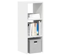 Tonture Bibliothèque empilable Blanche 30x30x80 cm en Bois d'ingénierie Robuste pour Rangement modulable dans Salon Cuisine ou Chambre avec Fixation Murale