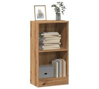 Tonture Bibliothèque en chêne artisanal, 40 x 24 x 76 cm, en bois dérivé du bois, étagère sur pied avec compartiments ouverts pour livres, DVD, décoration, rangement polyvalent dans le salon, le