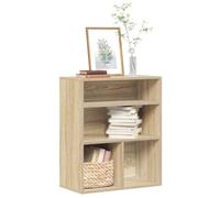 Tonture Bibliothèque en chêne Sonoma 60 x 30 x 71,5 cm - Présentoir robuste en bois pour livres, objets de collection et décoration - Étagère polyvalente pour salon, bureau et chambre à coucher