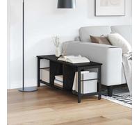 Tonture Bibliothèque noire aspect chêne, 102 x 32 x 40,5 cm, style industriel, 3 étagères, étagère autoportante pour salon, bureau, bureau à domicile