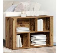 Tonture Buffet aspect bois vieilli 80 x 30 x 53 cm, matériau à base de bois, charme rustique pour salon, couloir, salle à manger, console avec espace de rangement, stable et facile d'entretien