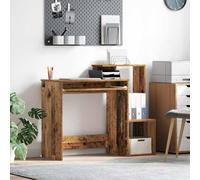 Tonture Bureau Bois Ancien en Bois d'ingénierie 106 x 41 x 88,5 cm avec Tiroir et Étagère, Console de Rangement Ergonomique pour Télétravail, Étude, Bureau à Domicile, Design Rectangulaire Durable