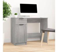 Tonture Bureau Sonoma Gris en Bois d'ingénierie 100x50x75 cm avec tiroir et Rangement Polyvalent pour télétravail, Chambre, Salon, Poste Informatique Ergonomique