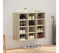 Tonture Cabinet à Chaussures en Bois d'ingénierie 77,5 x 30 x 67 cm, Meuble Range-Chaussures avec étagère modulable, Armoire Rangement pour entrée, Placard, Chambre, Vertical