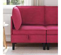 Tonture Canapé Sofa avec Rangement en Velours Bordeaux, Fauteuil Convertible modulable avec Coffre, Coussin inclinable, idéal Salon séjour Chambre Bureau, Design Moderne scandinave Confortable