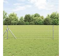 Tonture Clôture avec poteaux en acier argenté et PVC - 0,4 x 50 m - Clôture de jardin avec éléments de clôture et brise-vue pour terrasse et extérieur - Résistant aux intempéries et opaque