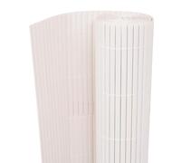 Tonture Clôture de jardin double face 90 x 500 cm blanc résistante aux intempéries PVC facile à ajuster pour séparation, clôture, brise-vue, terrasse et extérieur