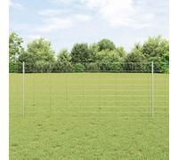 Tonture Clôture sauvage extérieure avec poteaux 25 x 1 m en acier galvanisé maille résistante aux intempéries pour jardin terrasse balcon piscine