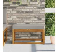 Tonture Coussin d'assise pour extérieur, gris, 80 x 40 x 8 cm, 100 % polyester, avec housse antidérapante, ergonomique, pour jardin, terrasse, balcon, bureau, chaise, tabouret, palettes, confort