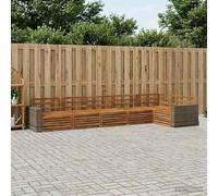 Tonture Ensemble de canapés d'extérieur 6 pièces en Bois d'acacia Massif Durable pour Jardin terrasse mobilier modulable Design Moderne pour détente et Partage