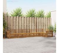 Tonture Ensemble de canapés d'extérieur 6 pièces en Bois d'acacia Massif Naturel pour Jardin terrasse mobilier modulable Design Moderne résistant aux intempéries pour Moments de détente et Partage
