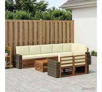 Tonture Ensemble de canapés en Bois d'acacia Massif modulable pour Jardin extérieur mobilier Moderne et Durable pour Espace détente ou socialisation