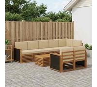 Tonture Ensembles de canapés en Bois d'acacia Massif Design Moderne modulable pour Jardin Patio extérieur, mobilier de Salon élégant et Durable pour espaces extérieurs ou intérieurs