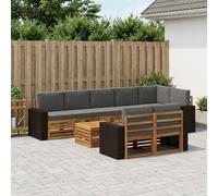 Tonture Ensembles de canapés modulables en Bois d'acacia Massif, Design Moderne pour Salon, Jardin, extérieur, mobilier Durable et Facile à Entretenir, idéal pour détente et socialisation