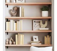 Tonture Étagère Murale en Bois de chêne Massif Non traité 80x30 cm Support Flottant pour Salon Chambre Cuisine Bureau décoration Organisation