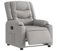 Tonture Fauteuil de relaxation électrique en tissu gris nuage - Fauteuil TV réglable pour adulte - Fauteuil lounge confortable avec moteur - Coussin doux pour salon, chambre à coucher, coin lecture