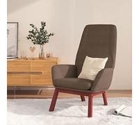 Tonture Fauteuil de relaxation en tissu taupe, cadre en métal, pieds en bois massif, 70 x 77 x 94 cm, fauteuil de salon, fauteuil simple confortable pour lire et se détendre