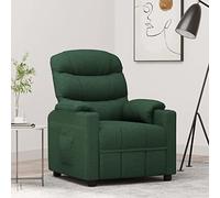 Tonture Fauteuil de relaxation en tissu vert foncé, réglable manuellement pour salon, chambre à coucher, fauteuil de salon confortable pour adultes pour lire, meuble d'intérieur confortable