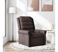 Tonture Fauteuil relax en tissu marron foncé, fonction couchée manuelle, réglable, confortable, pour salon, chambre à coucher, grand confort, durable, charge maximale de 110 kg