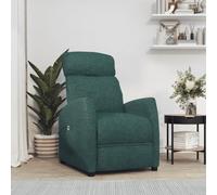 Tonture Fauteuil releveur électrique, en tissu vert foncé, 65 x 97 x 104,5 cm, dossier réglable, fonction de levage pour personnes âgées, fauteuil relaxant confortable pour salon et chambre à coucher