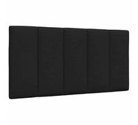 Tonture Hanko Coussin de tête de lit Noir 100 cm Tissu polyester Rembourrage en fibre PP douce Montage mural pour cadre de lit Confort de chambre à coucher