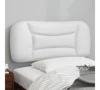 Tonture Hvar Coussin de tête de lit, blanc, 100 x 15 x 48 cm, en cuir synthétique, rembourrage en fibre PP, pour cadre de lit de 90 cm, montage mural, meubles de chambre à coucher