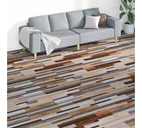 Tonture Lot de 18 planches de sol autocollantes multicolores en PVC 5,26 m² pour intérieur, sol en vinyle, stratifié, parquet, carrelage, solution de terrasse robuste, rénovation facile et aspect