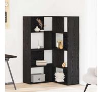 Tonture Lot de 2 penderies en bois de chêne noir 85 x 85 x 140 cm avec 6 étagères pour chambre à coucher et dressing, rangement polyvalent