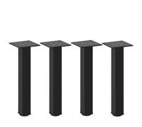 Tonture Lot de 4 pieds de table basse en acier noir - 30-32 cm - Réglable en hauteur - Avec vis - Pieds de meubles pour table basse - Structure de table stable et antidérapante - Design industriel