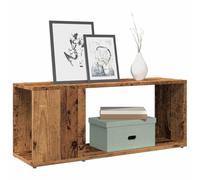 Tonture Meuble TV, aspect bois vieilli, 80 x 24 x 32 cm, matériau en bois robuste, polyvalent, comme bibliothèque et étagère à médias, pour salon et bureau