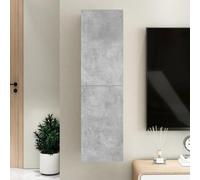 Tonture Meuble TV gris béton - 30,5 x 30 x 110 cm - Matériau du bois - Montage mural - Design moderne - Idéal pour le salon, le centre de divertissement - Console TV robuste