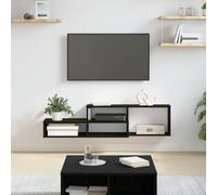 Tonture Meuble TV mural 120 x 25 x 28,5 cm, en bois flottant, meuble de salon moderne, console électronique grand public, peu encombrant