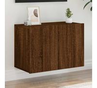 Tonture Meuble TV Mural chêne Marron Bois d'ingénierie 60x30x41 cm avec Rangement, Support Console Suspendu pour Salon, Chambre, Bureau, Design Moderne scandinave, Espace pour écran multimédia