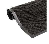 Tonture Paillasson rectangulaire touffeté en polypropylène - 60 x 90 cm - Noir - Antidérapant et imperméable - Pour porte d'entrée, couloir, balcon, terrasse, utilisation intérieure et extérieure