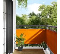 Tonture Paravent de Balcon Orange 75 x 800 cm en Polyester Oxford 100% résistant à l'eau et aux UV avec œillets Aluminium et cordelette pour Balcon terrasse Jardin Piscine extérieur