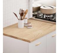 Tonture Plan de travail de cuisine en chêne massif - 80 x 63,5 x 2,7 cm - Rectangulaire - Plateau en bois robuste pour cuisine, bureau, projets de bricolage, surface stable pour construire et rénover