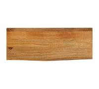 Tonture Plateau de table avec bord d'arbre en bois de manguier massif 90 x 40 x 3,8 cm, surface de travail et d'écriture robuste, polyvalent comme plateau de rechange pour bureau, cuisine, salon et
